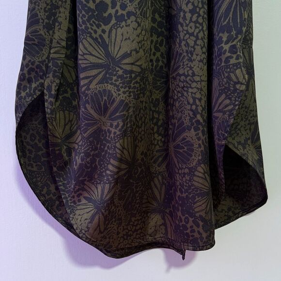 Chico's Olive Midi Shirt Dress NWT Size 1 US Size 8/10 - Picture 8 of 13